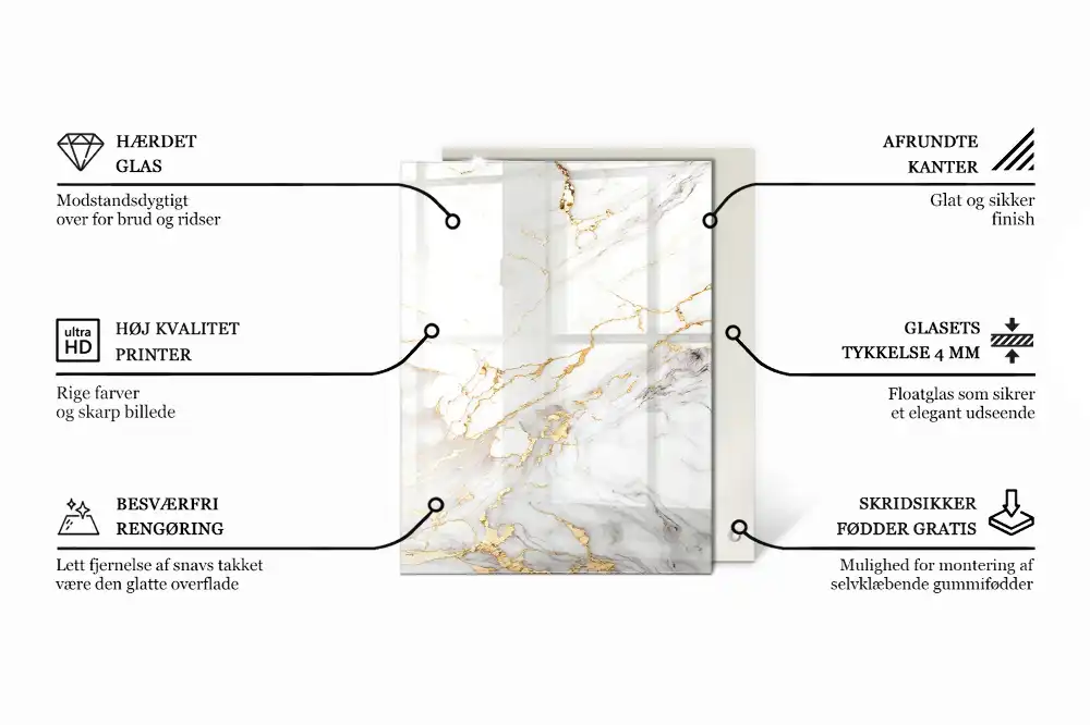 Plateau de table rectangulaire avec décorations en mosaïque