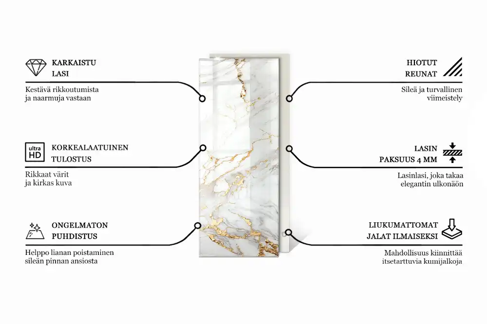 Plateau de table rectangulaire avec décorations en mosaïque
