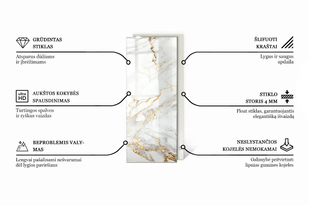 Plateau de table rectangulaire avec décorations en mosaïque