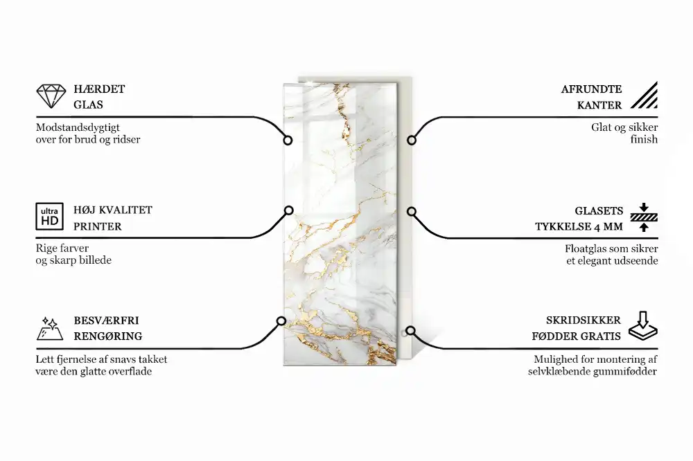 Plateau de table rectangulaire avec décorations en mosaïque