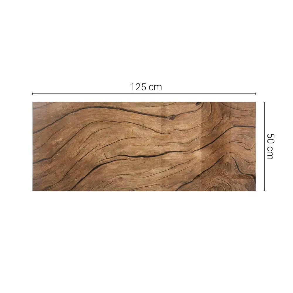 Plateau rectangulaire en verre avec motif de forêt élégant