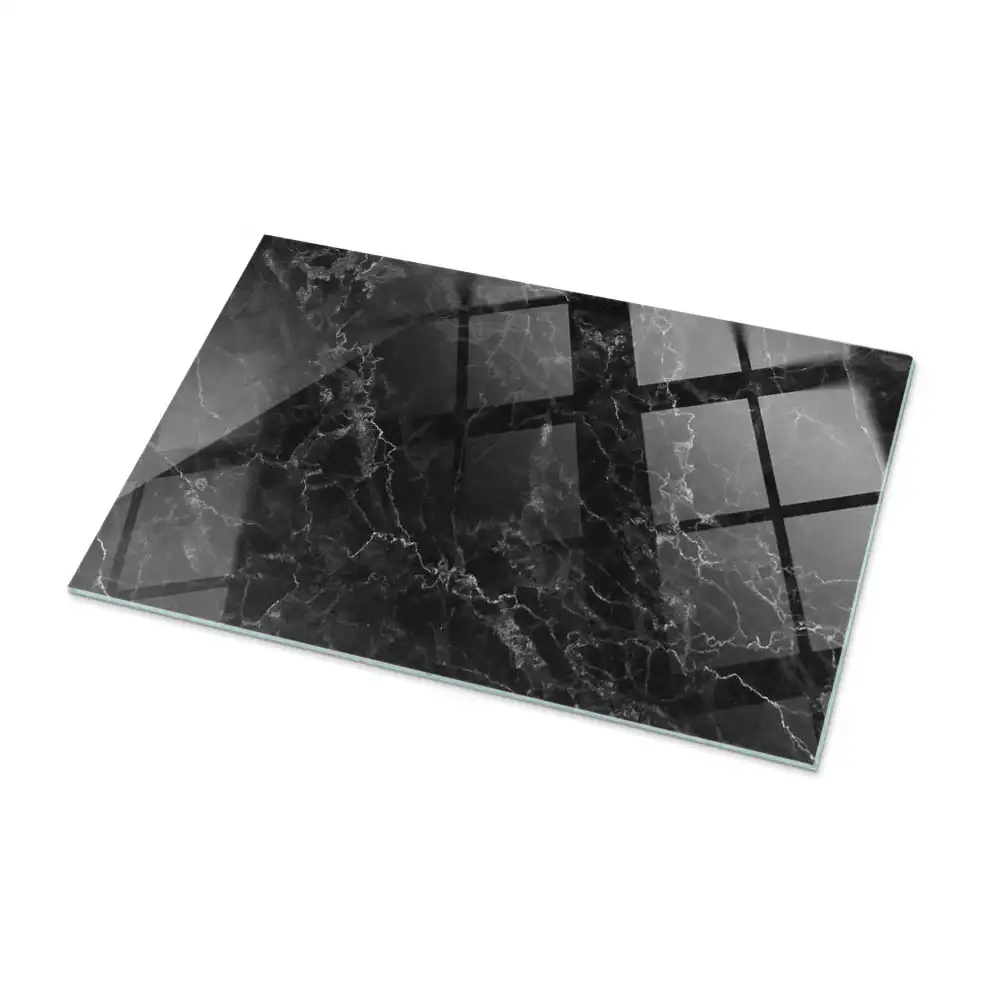 Plateau rectangulaire en marbre à veines délicates