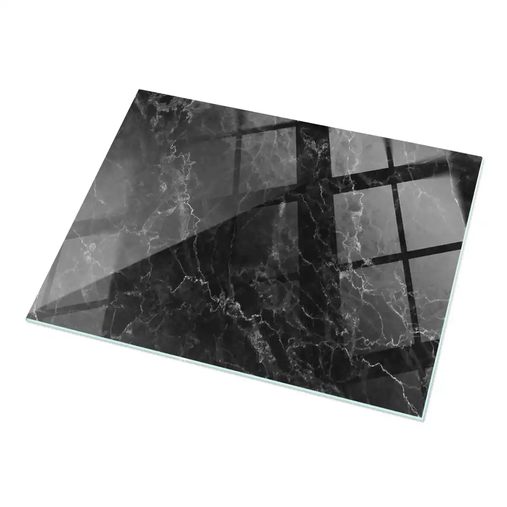 Plateau rectangulaire en marbre à veines délicates