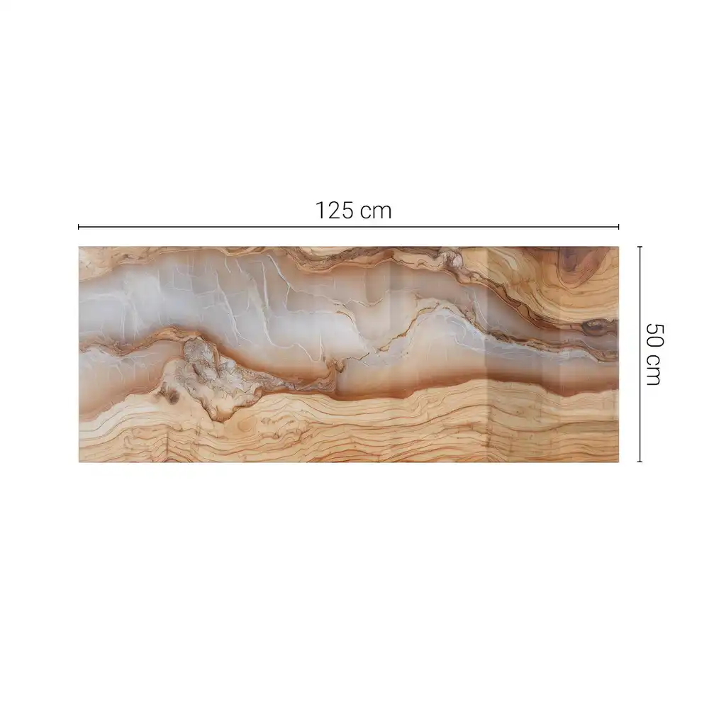Plateau rectangulaire en bois et résine