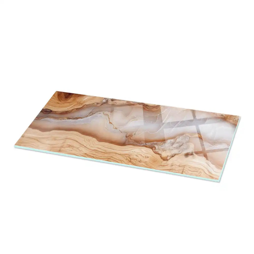 Plateau rectangulaire en bois et résine