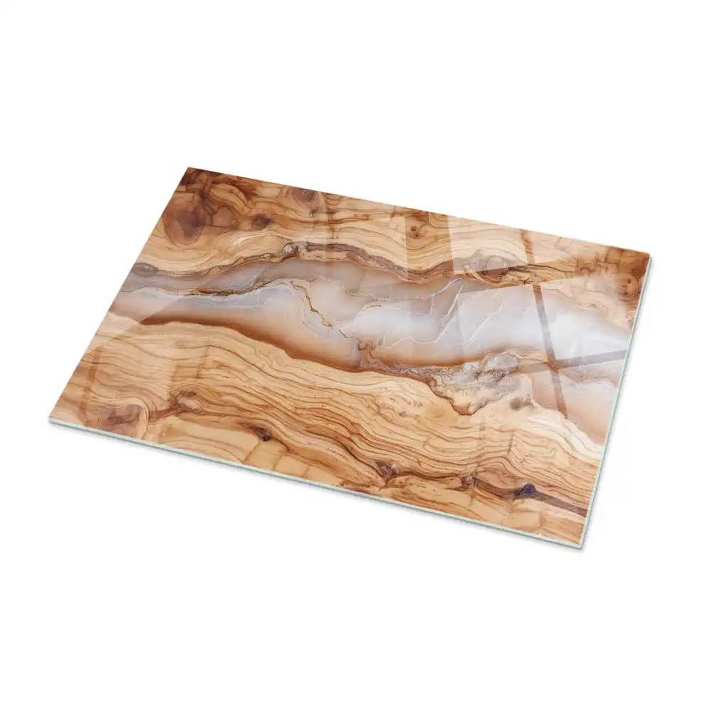Plateau rectangulaire en bois et résine