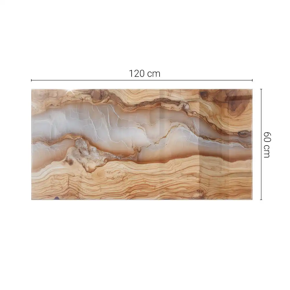 Plateau rectangulaire en bois et résine
