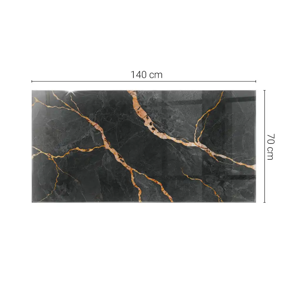 Plateau de table rectangulaire effet marbre