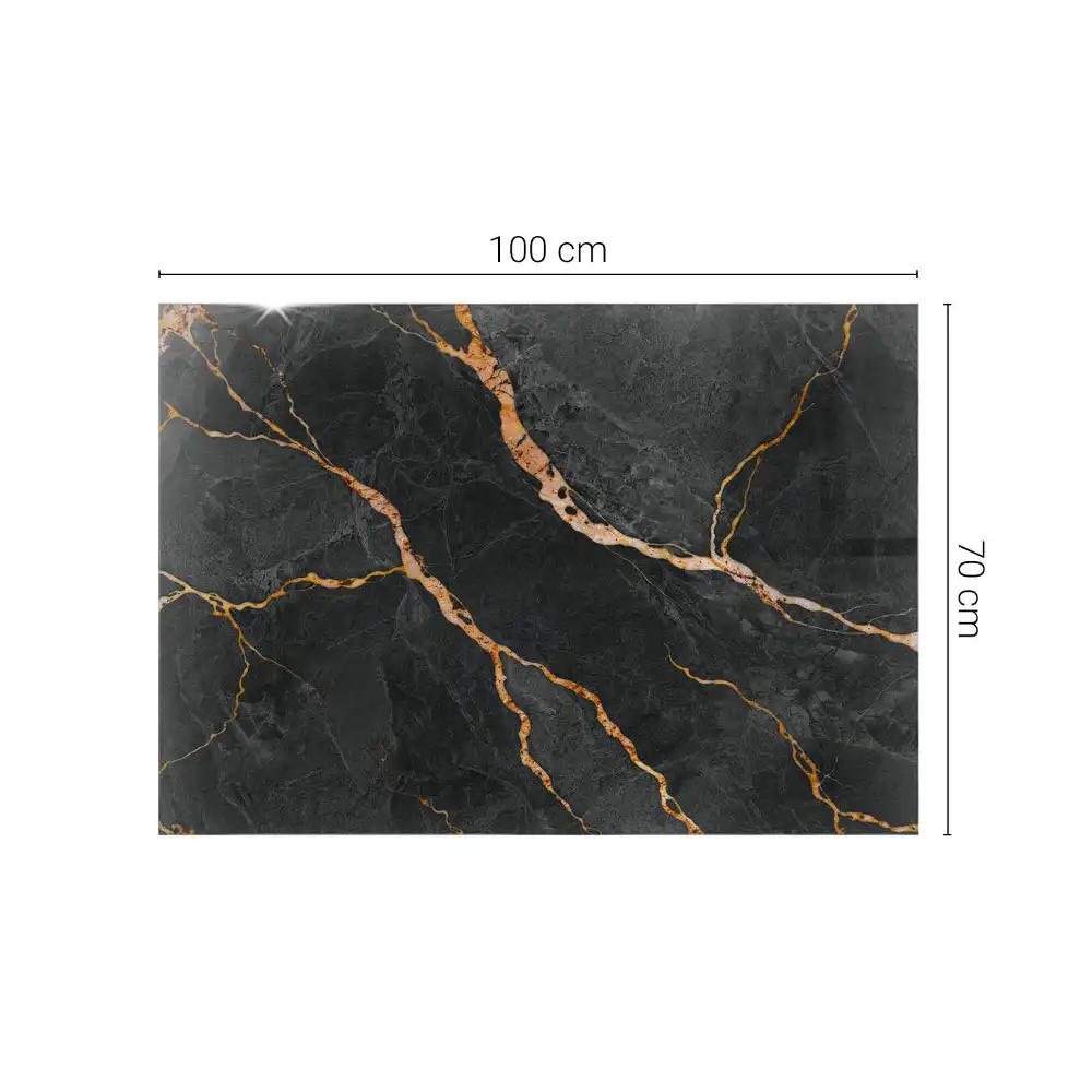 Plateau de table rectangulaire effet marbre