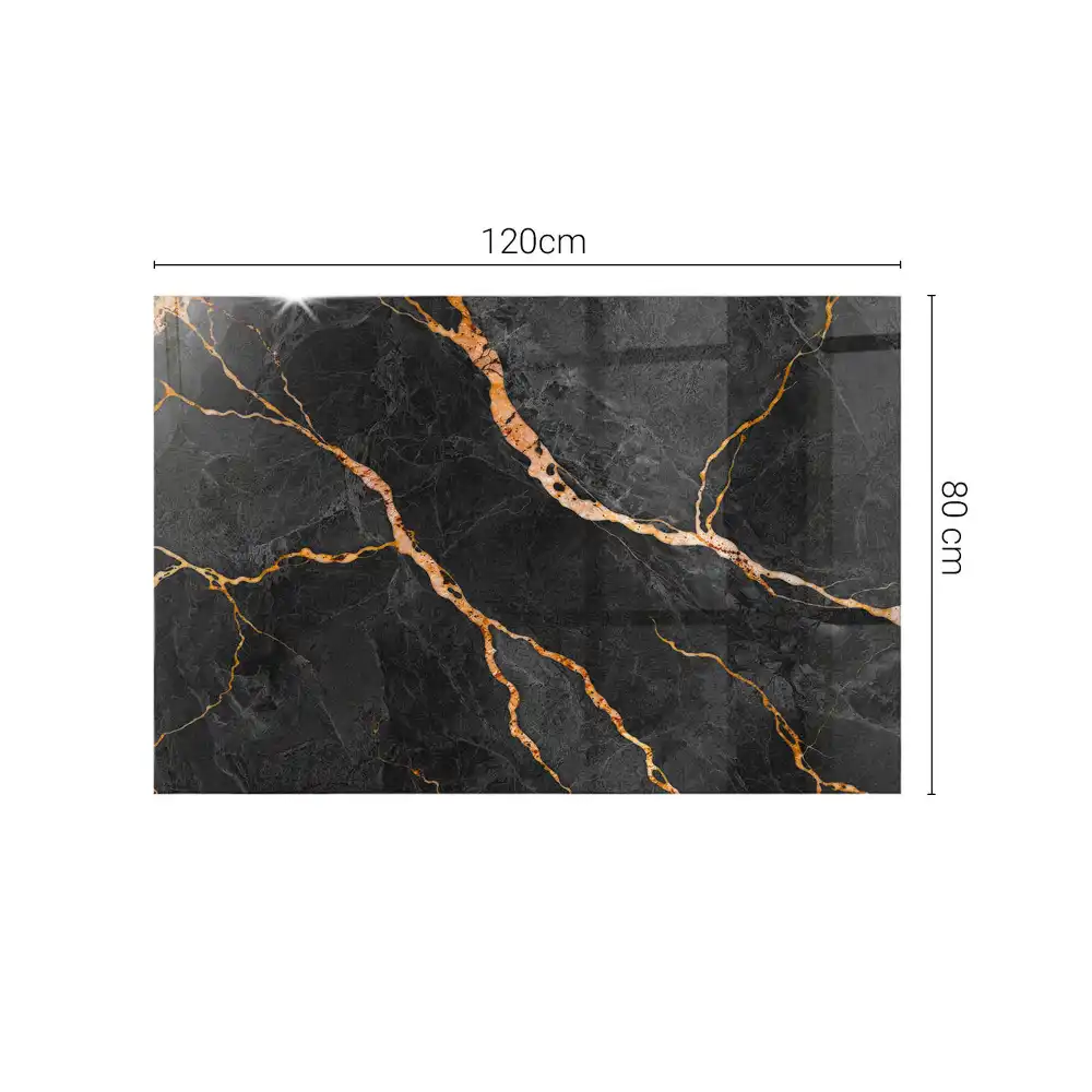 Plateau de table rectangulaire effet marbre