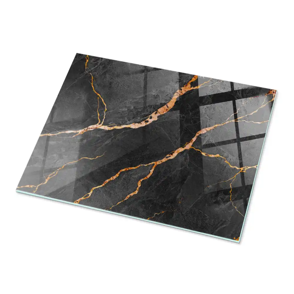 Plateau de table rectangulaire effet marbre