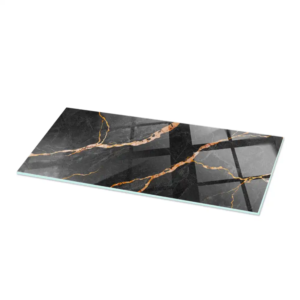 Plateau de table rectangulaire effet marbre