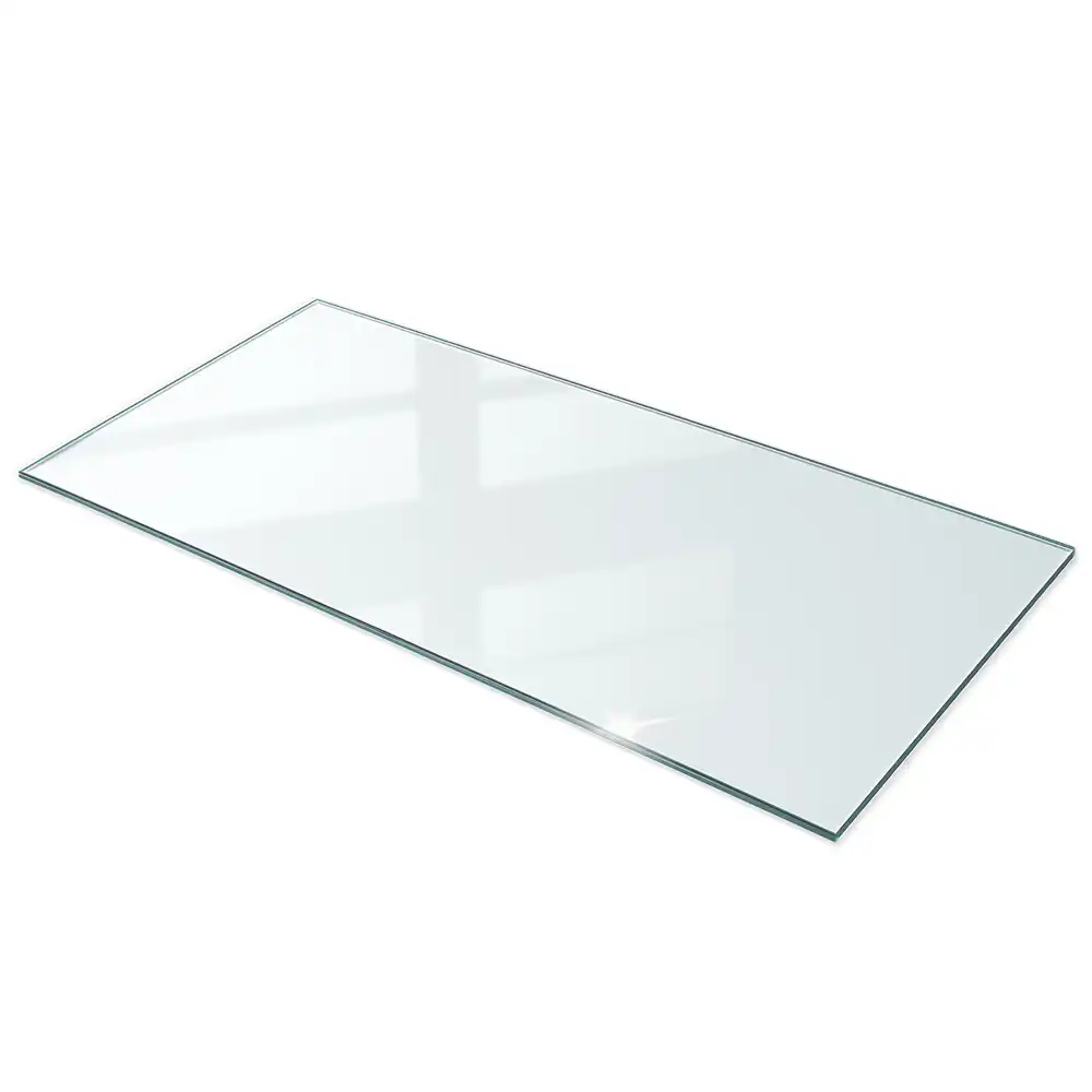 Plateau en verre rectangulaire transparent