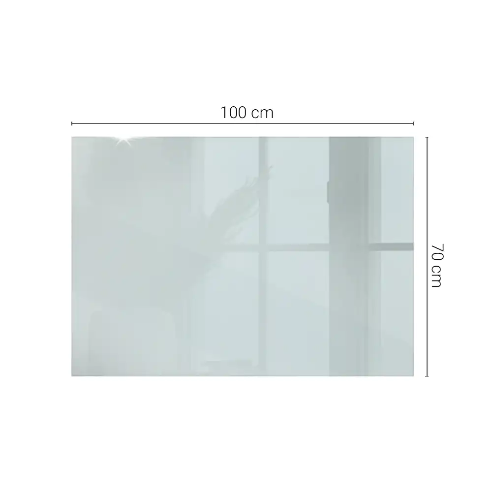 Plateau en verre rectangulaire transparent