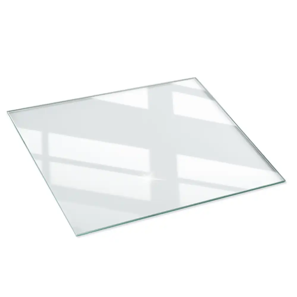 Plateau en verre rectangulaire transparent