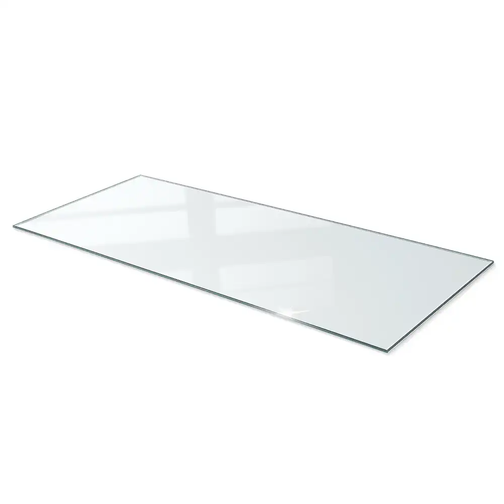 Plateau en verre rectangulaire transparent