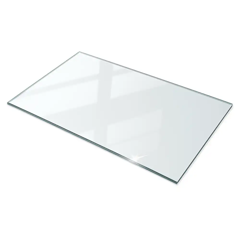 Plateau en verre rectangulaire transparent