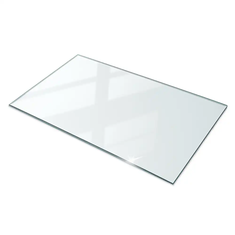 Plateau en verre rectangulaire transparent