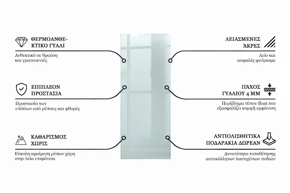 Plateau en verre rectangulaire transparent