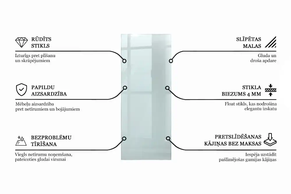 Plateau en verre rectangulaire transparent