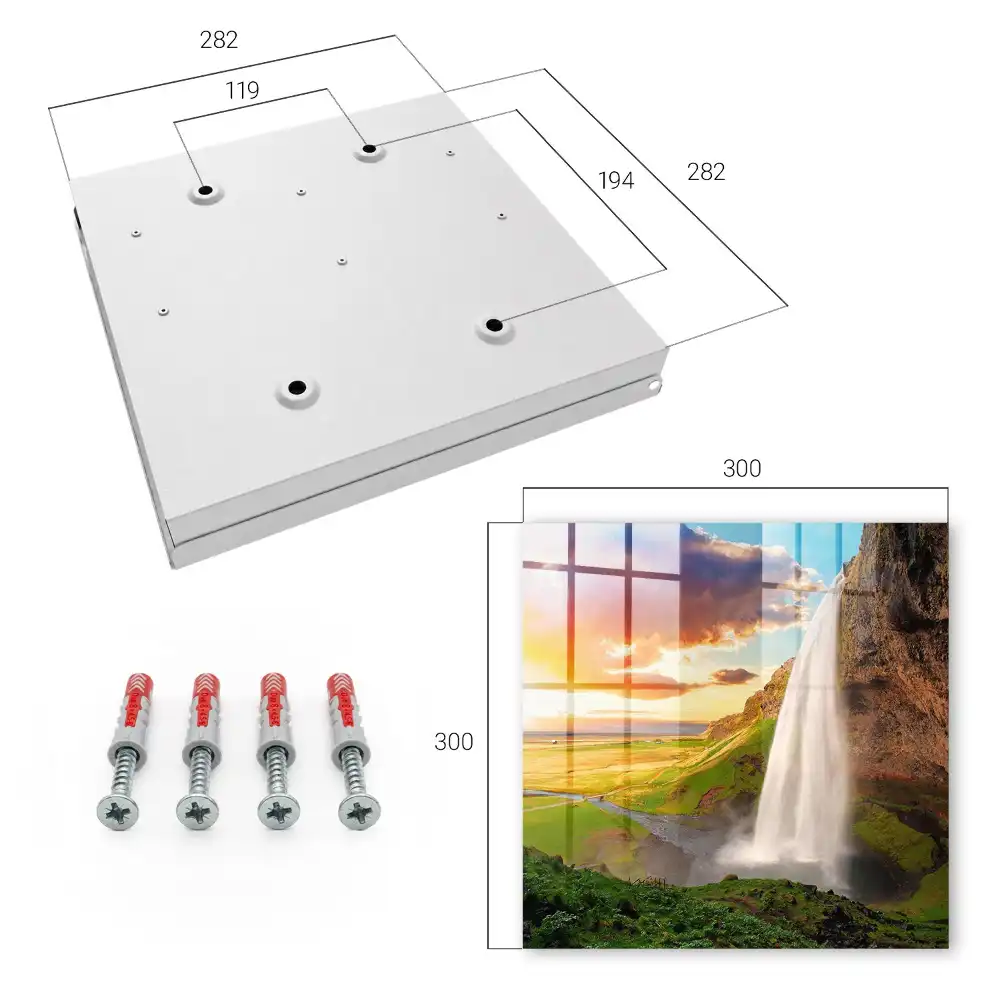 Boîte à clés un paysage pittoresque avec une cascade et de la verdure en arrière-plan