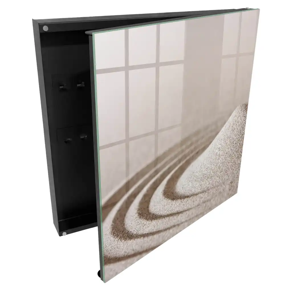 Armoire à clés lignes de sable subtiles et composition harmonieuse