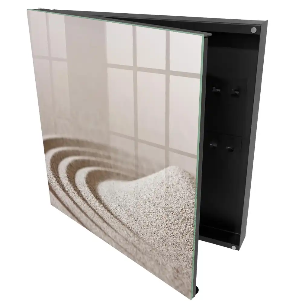 Armoire à clés lignes de sable subtiles et composition harmonieuse