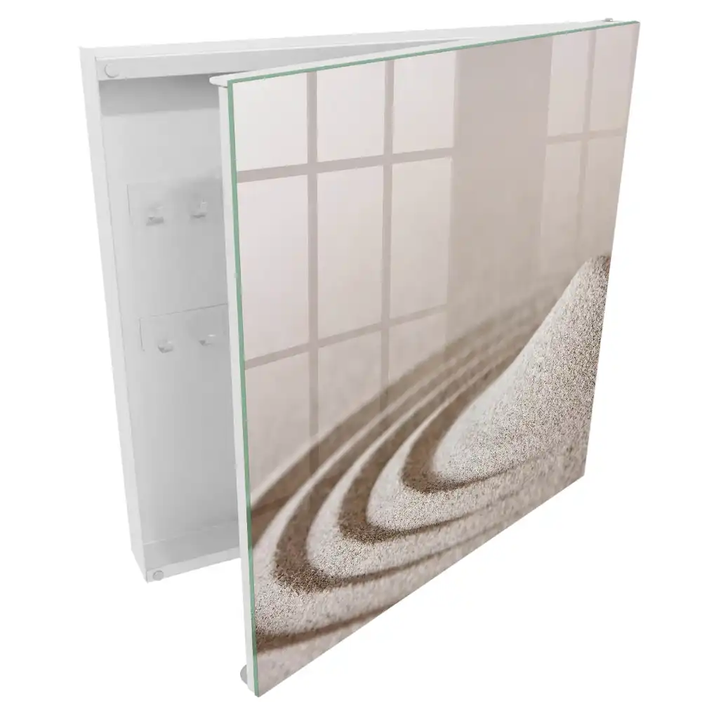 Armoire à clés lignes de sable subtiles et composition harmonieuse