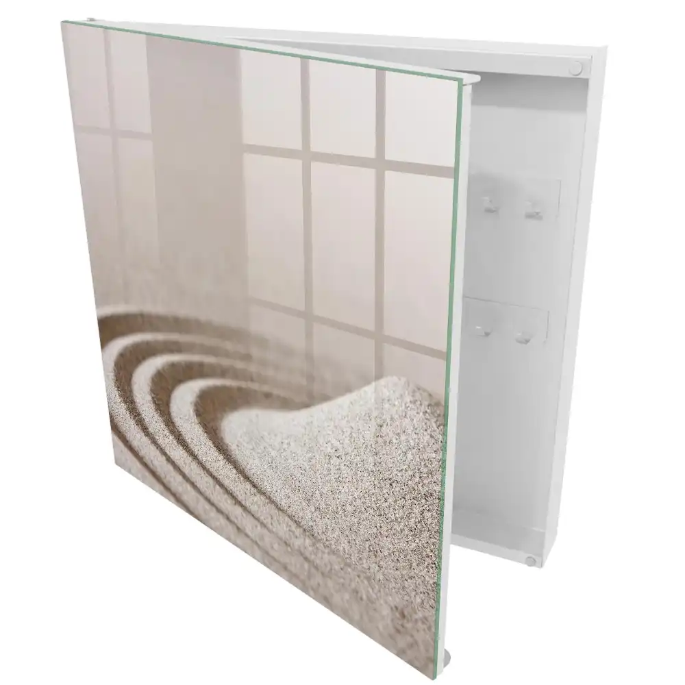 Armoire à clés lignes de sable subtiles et composition harmonieuse