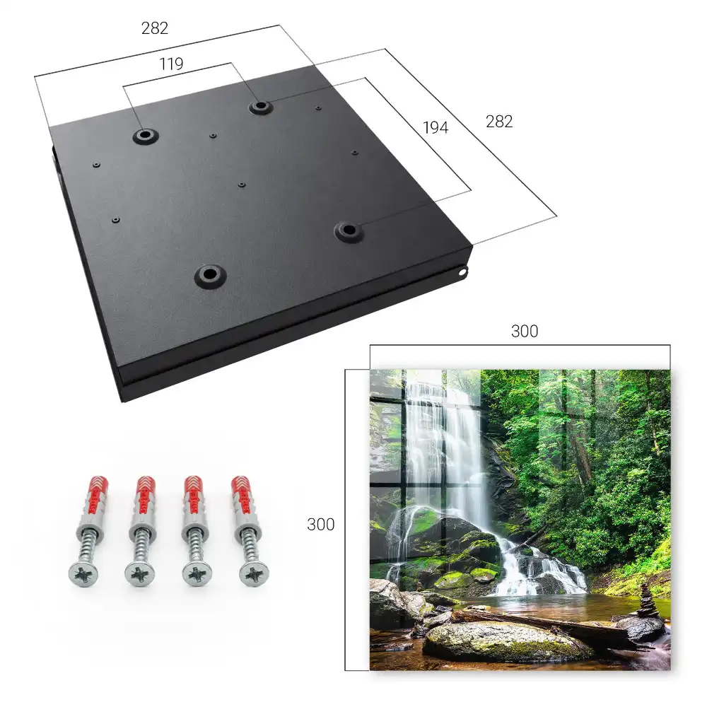 Armoire à clés une cascade entourée d'une végétation luxuriante