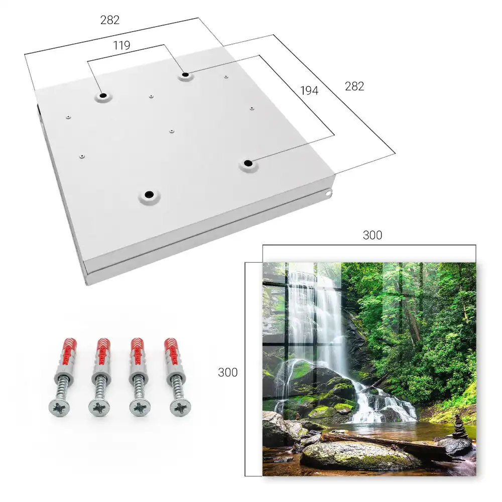 Armoire à clés une cascade entourée d'une végétation luxuriante