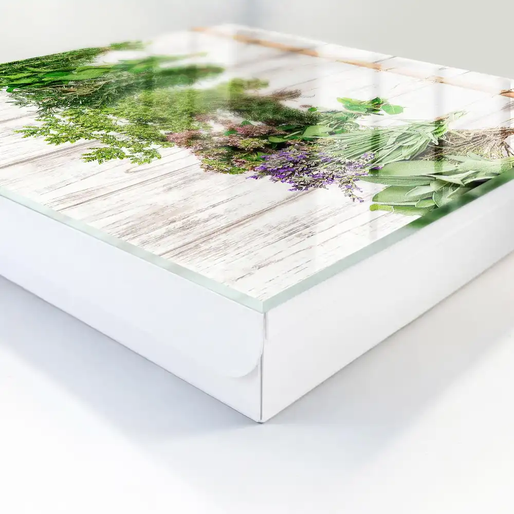 Armoire à clés herbes suspendues au bois dans un style rustique