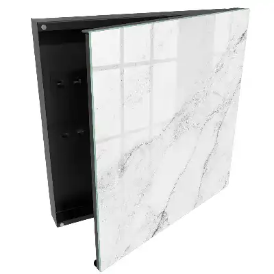 Armoire à clés texture de pierre minimaliste avec des motifs gris