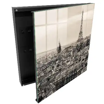 Armoire à clés panorama de la ville avec vue sur la tour Eiffel