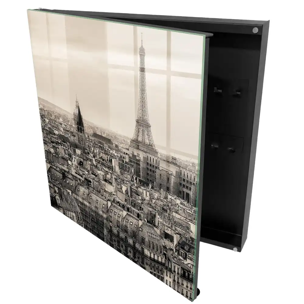 Armoire à clés panorama de la ville avec vue sur la tour Eiffel