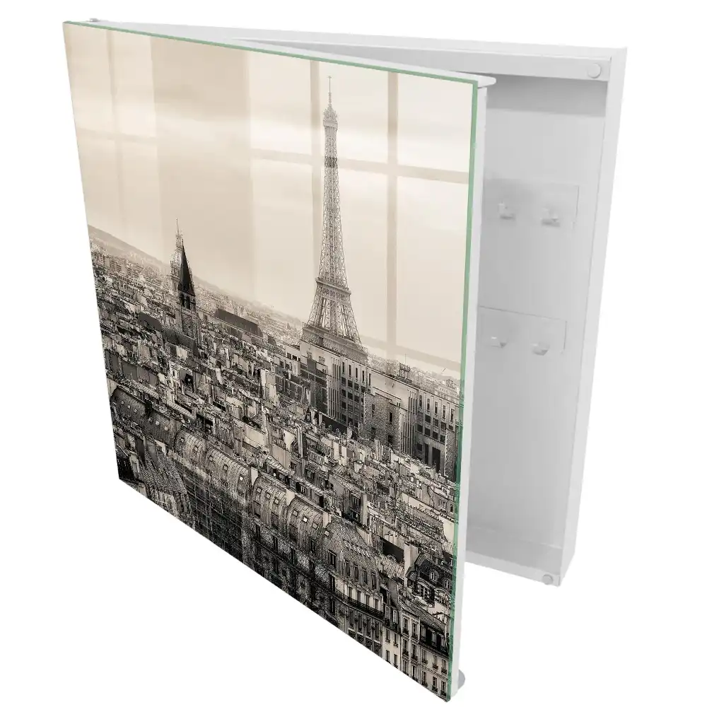 Armoire à clés panorama de la ville avec vue sur la tour Eiffel