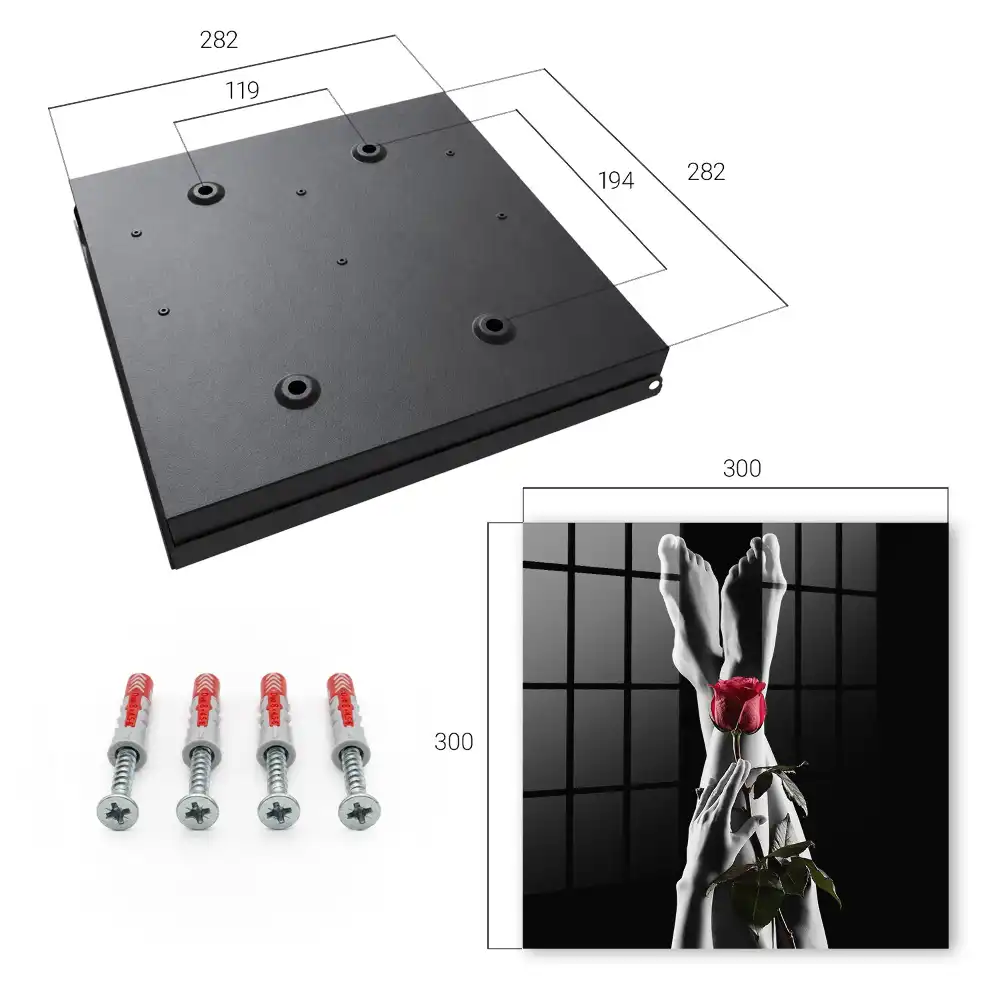 Boîte à clés murale une subtile combinaison de noir de blanc et de rouge