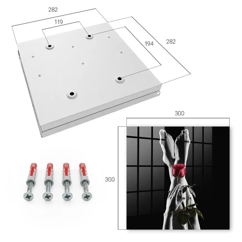 Boîte à clés murale une subtile combinaison de noir de blanc et de rouge