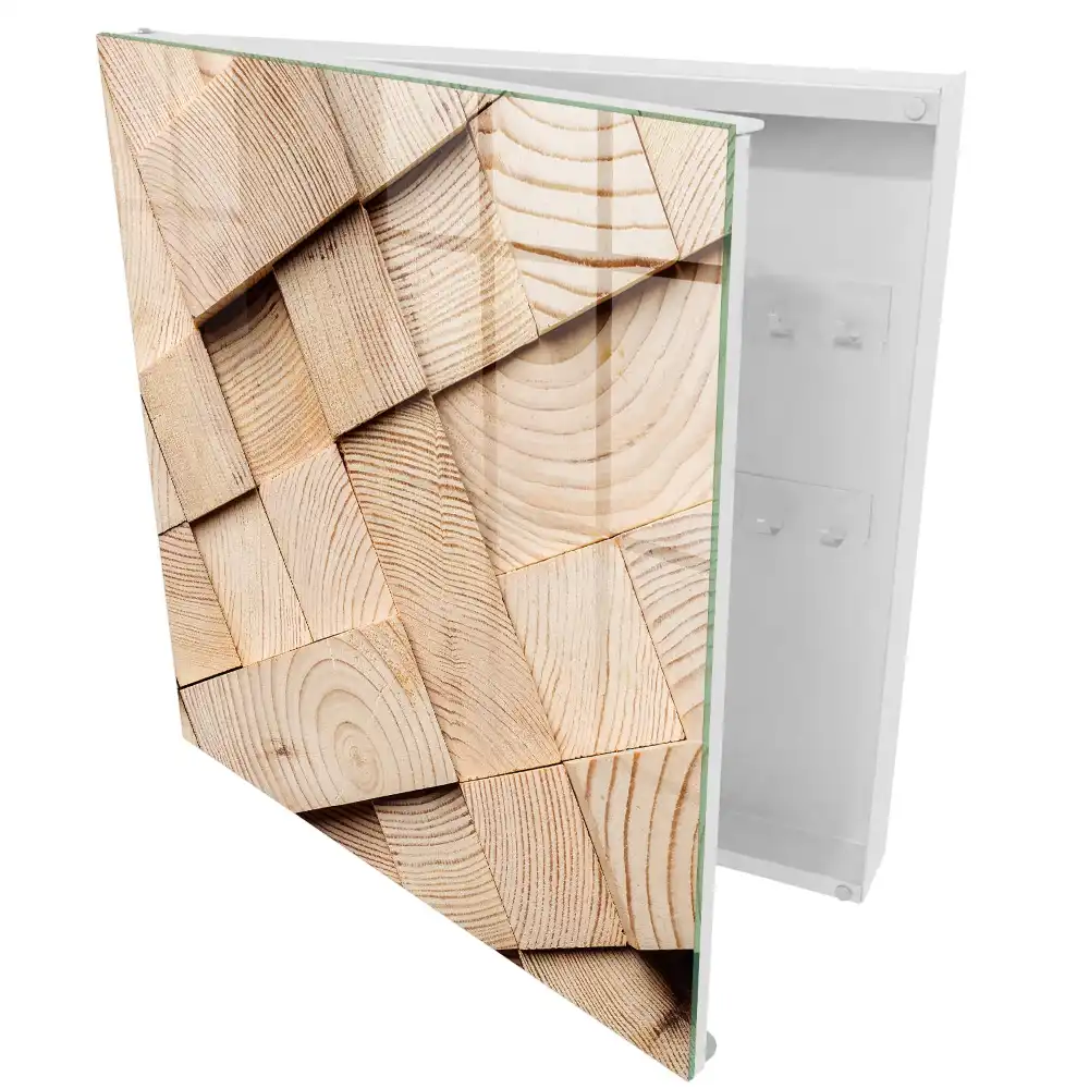 Boîte à clés un motif spatial en bois qui dégage de la chaleur