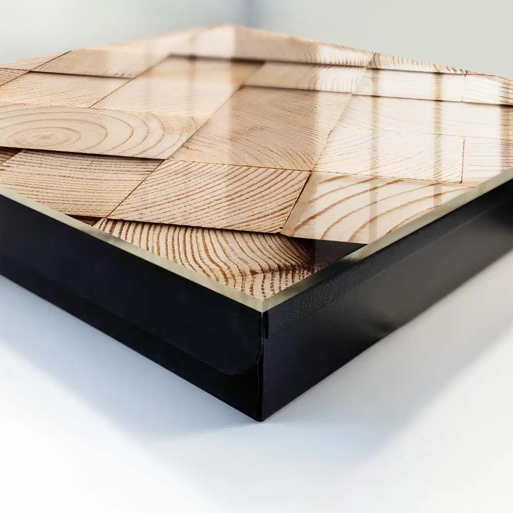 Boîte à clés un motif spatial en bois qui dégage de la chaleur