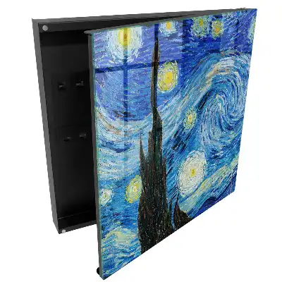 Boîte à clés des étoiles dans le ciel aux nuances de bleu