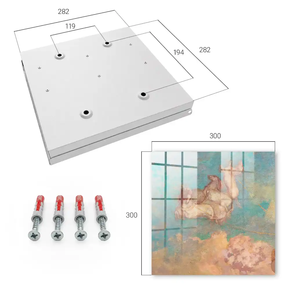 Boîte à clés murale animaux pastel sur fond turquoise