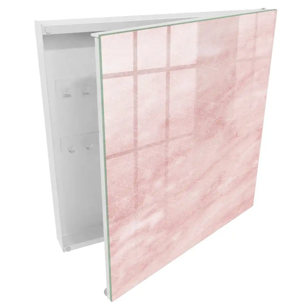 Boîte à clés murale des textures roses subtiles et une élégance raffinée