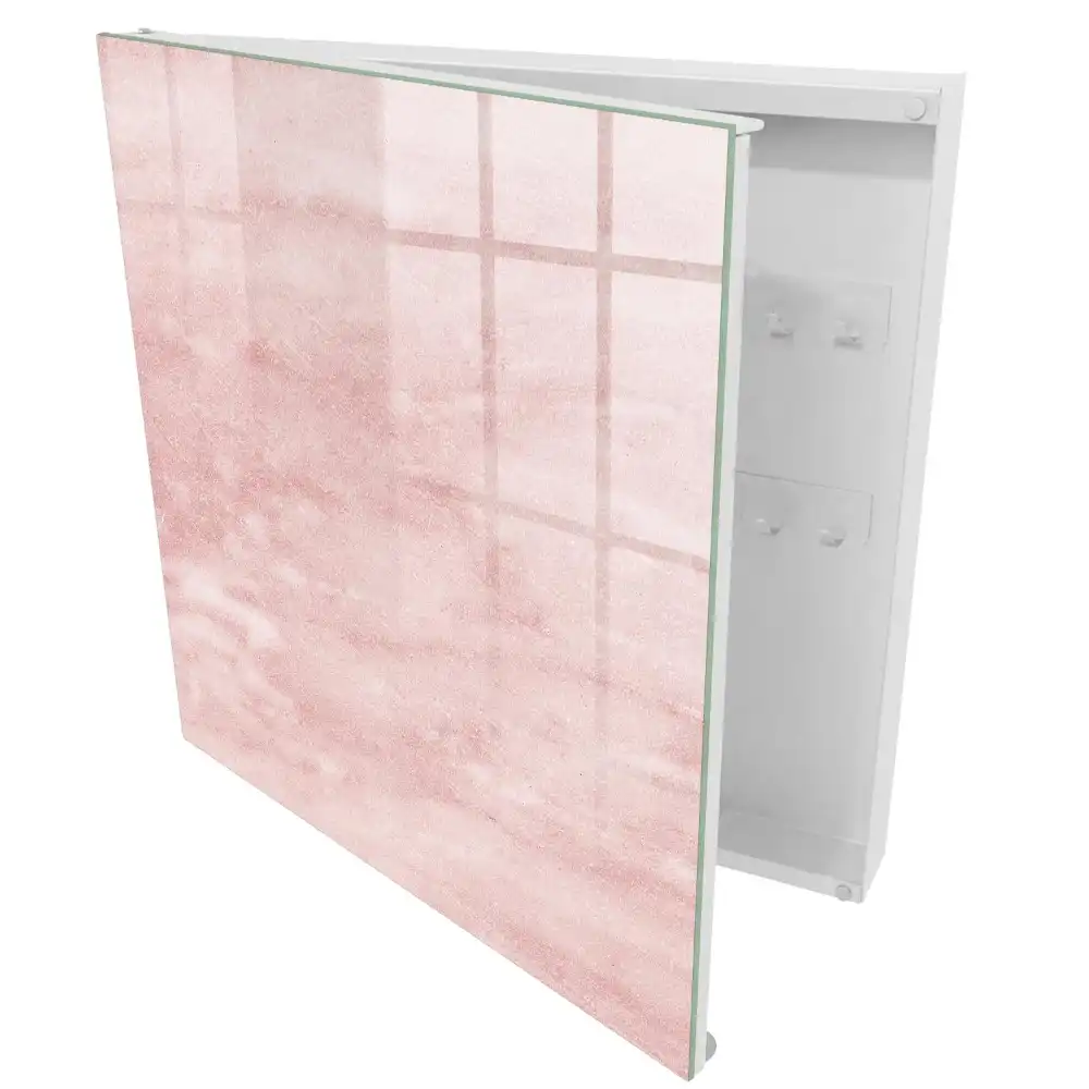Boîte à clés murale des textures roses subtiles et une élégance raffinée