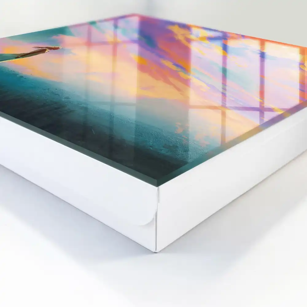 Armoire à clés ciel coloré au-dessus de la figure