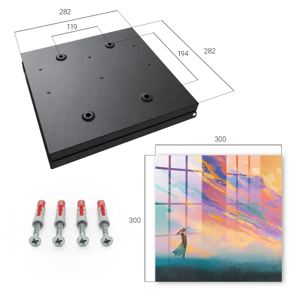 Armoire à clés ciel coloré au-dessus de la figure