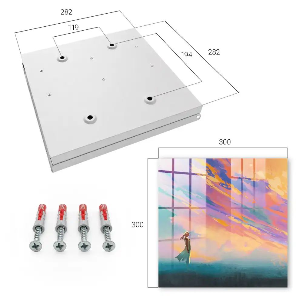 Armoire à clés ciel coloré au-dessus de la figure