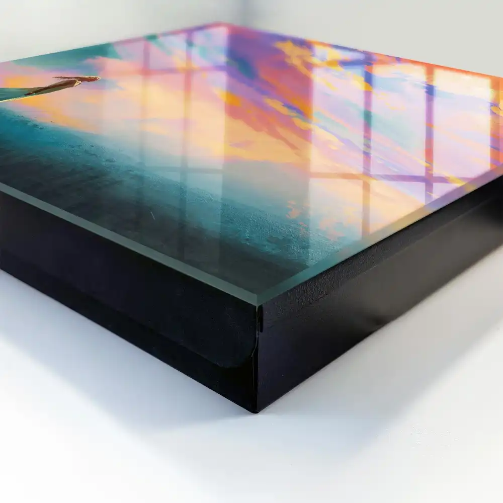 Armoire à clés ciel coloré au-dessus de la figure