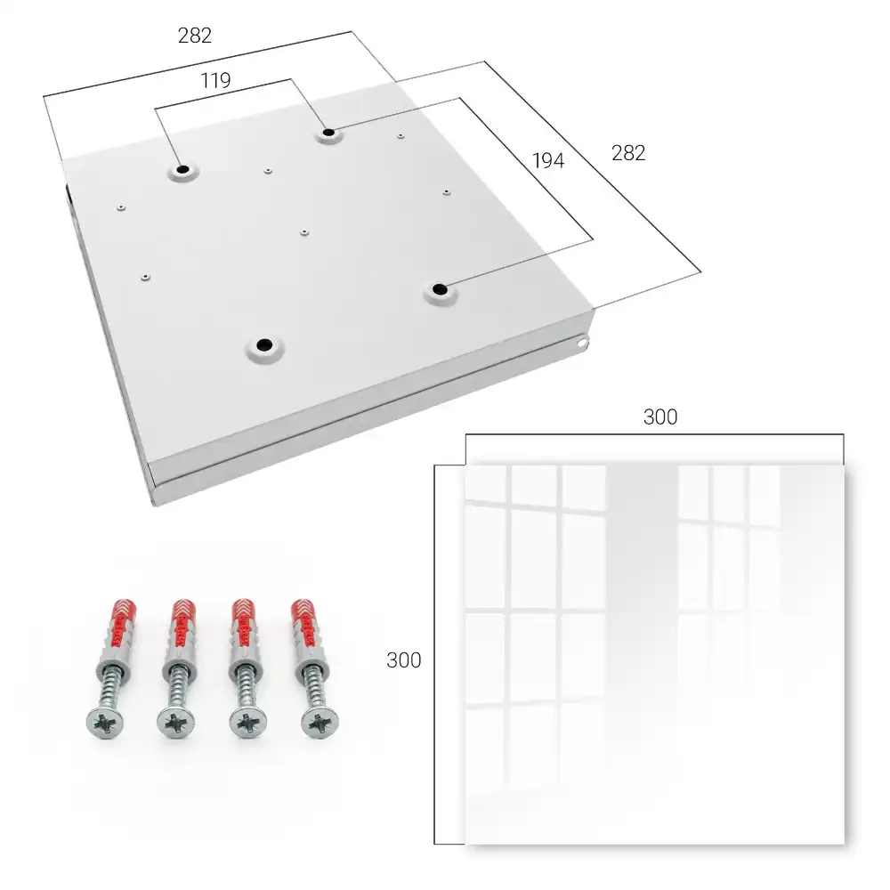 Armoire à clés blanc pur et minimaliste