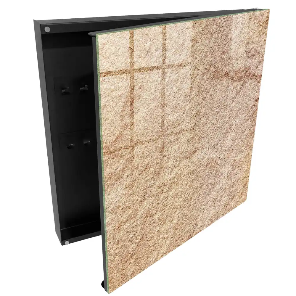 Armoire à clés structures délicates de grès beige